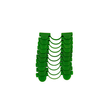 Clips, Plastic, NORTENE, 6mm, Green, 10 Per Pack