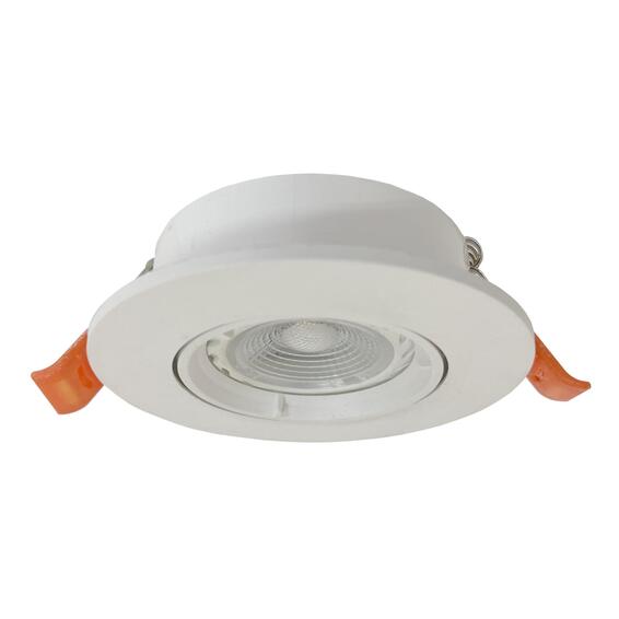 downlight  whte polycarb tilt exc bulb