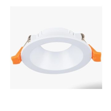downlight  whte straight bevelled exc bulb