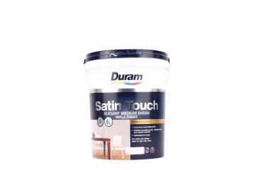Wall Paint Interior/Exterior Mid-Sheen DURAM Satin Touch White 20l