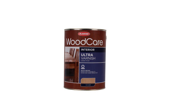 Wood varnish interior ultra suede PLASCON Woodcare clear 5l