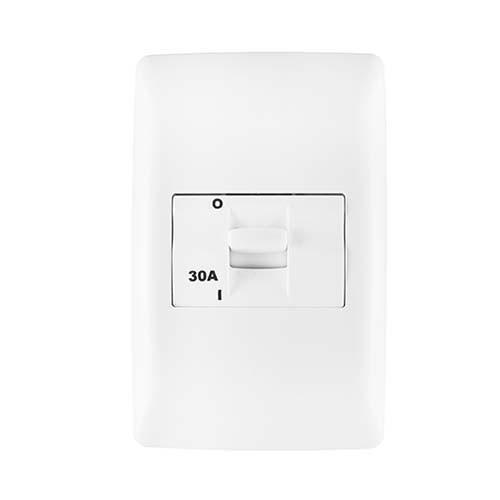 Stove Isolator 50x100mm 30A DIAMOND white
