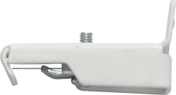 2pc racer single curtain brackets white