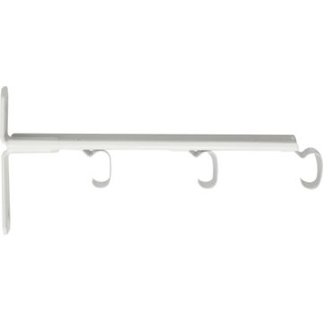 2pc curtain c-triple plastic brackets white