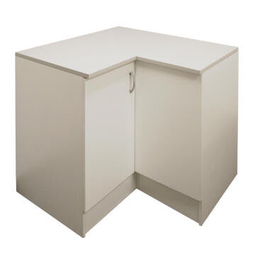 Kitchen base cabinet kit SPRINT corner 2 door white L100cmxH87cmxD100cm