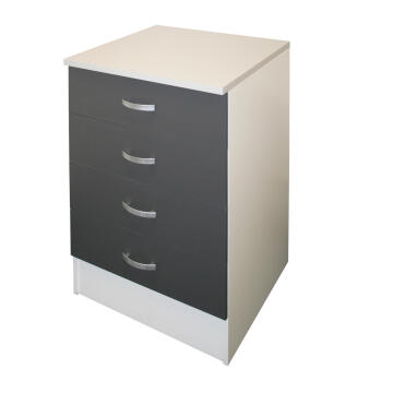 Kitchen base cabinet kit 4 drawer SPRINT grey L60cmxH87cmxD60cm