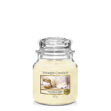 Candle Jar  Soft Wool & Amber Med