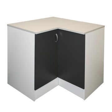 Kitchen Base Cupboard Kit Corner 2 Door Sprint Grey L100Cmxh87Cmxd100Cm