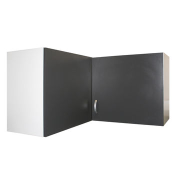 Kitchen Wall Cupboard Kit Corner 2 Door Sprint Grey L100Cmxh58Cmxd100Cm
