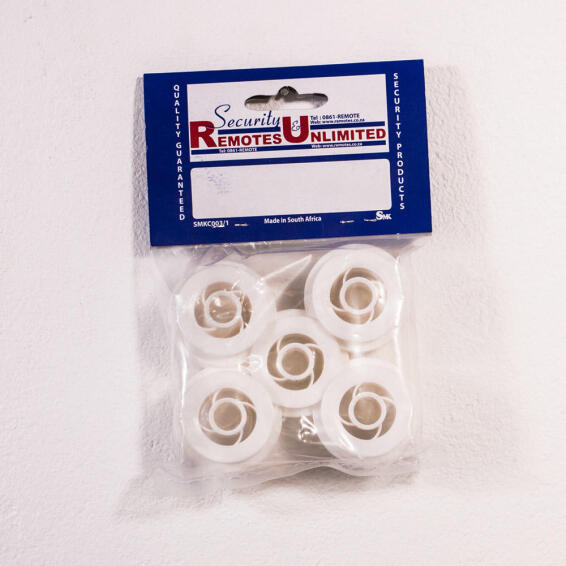 Bobbin round bar white 10mm 5x