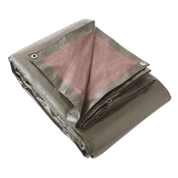 Tarpaulin 140gr 4x8 green and brown