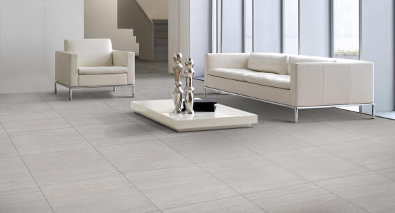 Floor Tile Porcelain Topeka Grey Glazed L60cm x W60cm (2.16m2/box)
