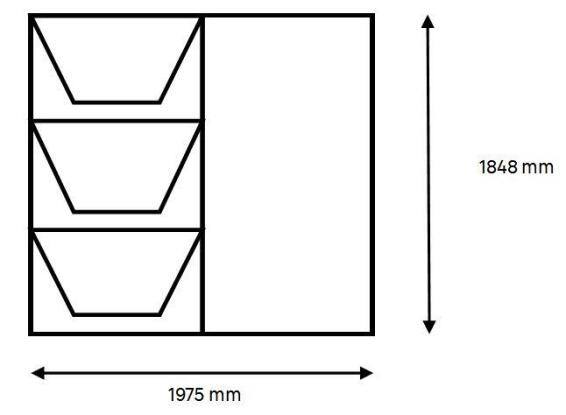 Window Steel Top Hung TD678 Left Hand Opening F7 (standard profile)-w1975xh1848mm