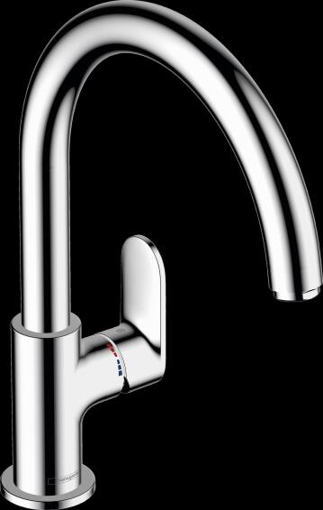 Hansgrohe Kitchen Sink Mixer Tap Vernis Single Lever Chrome H33.2 Cm Spout Reach 22Cm