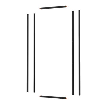 Sensea Easy Frame Kit for Pivot Shower Door Black (Frame and kit only)  W80cmxH190cm