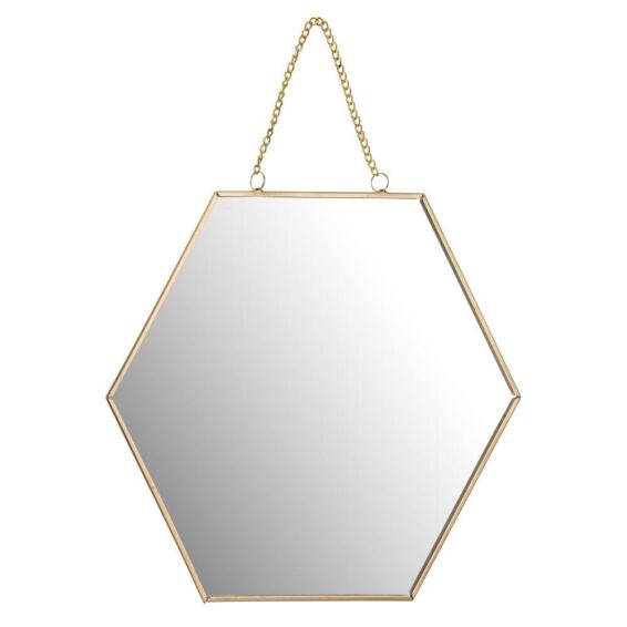 Honeycomb shaped mirror gold 20cm