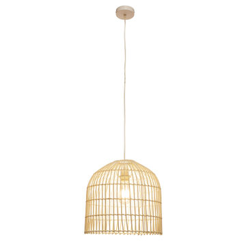 Belkis 350 WH Pendant White Woven Rattan E27 1x60w