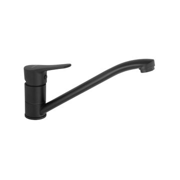 Triumph Kitchen Sink Mixer Tap Deck Black H10Cm Spout Reach 21Cm
