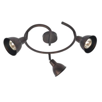 spotight 3-lit spiral gu10 3x35w metal rusty, rusto