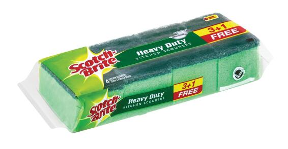 Scotch-Brite® Classic Scrub Sponge, 3+1 free/Pack - EN