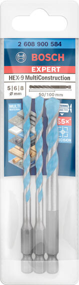 HEX-9 Multi Construction Set 5/6/8 x 100 mm