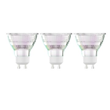 Lexman light bulb glass lens gu10 2700k set of 3