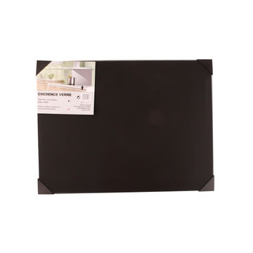 Kitchen Backsplash Glass W60Cm X H45Cm X D0.5Cm Black