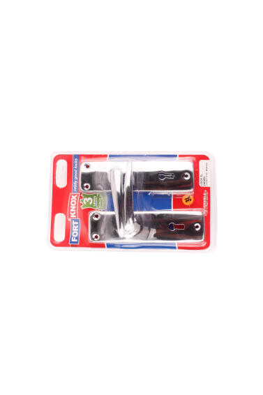 Lockset with handles key entry chrome plated 3 lever fort knox