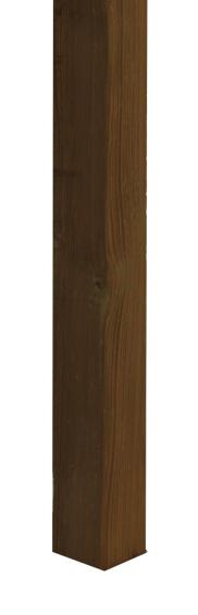 Post Wooden Brown 90 mm X 90 mm X 1800 mm