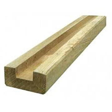 Post Wooden Half With Groove 35 cm X 70 cm X 240 cm