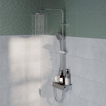 Sensea Easy Full System Shower With Mixer Chrome W33cmxD54cmxH115cm