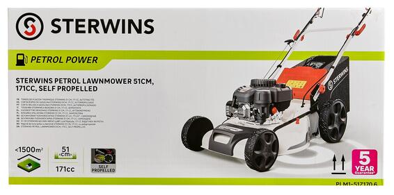 Sterwins petrol lawnmower 171cc 51cm