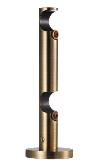 Inspire curtain double bracket  wall fixed antique brass d28mm 90-170mm x1