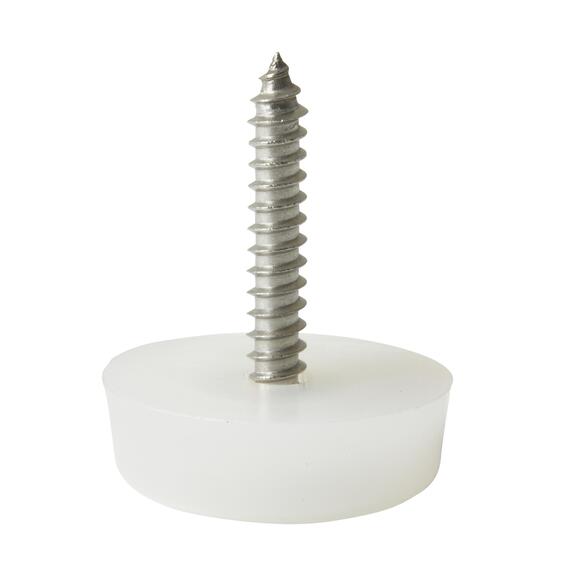 STANDERS SCREWED TRANSPAR RUB 22MM 4PCS