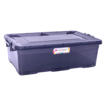 Clip & lock storage box smokey grey 30l