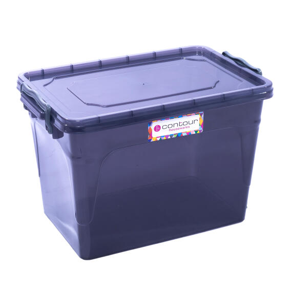 Clip & lock storage box smokey grey 21l