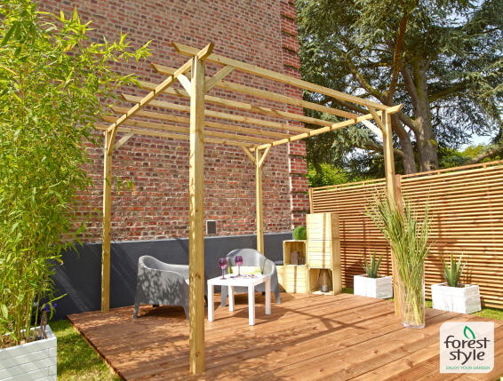 Pergola ancolie 300cm x 300cm surface H247 cm