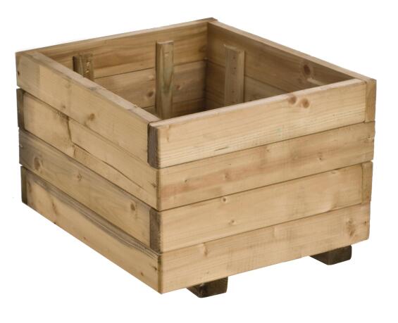 Forest Style Planter Box Wood L40cmxW40cmxD27cm