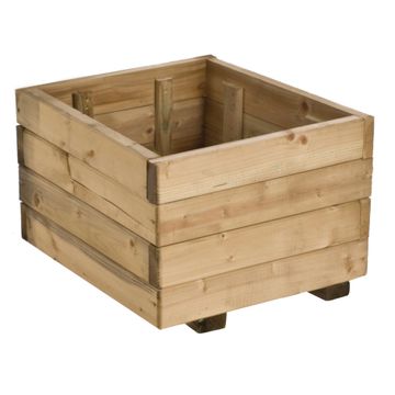 Forest Style Planter Box Wood L40cmxW40cmxD27cm
