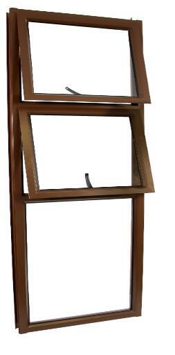 Aluminium Side Light 2 Vent ABCUS Bronze W900mm x H2100mm