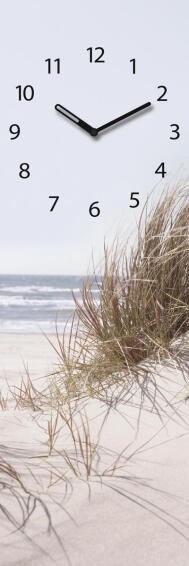 GLASS CLOCK SEA OF DUNES 20X60