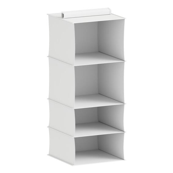 Storage Textile Shelf Spaceo White 36X37X90Cm