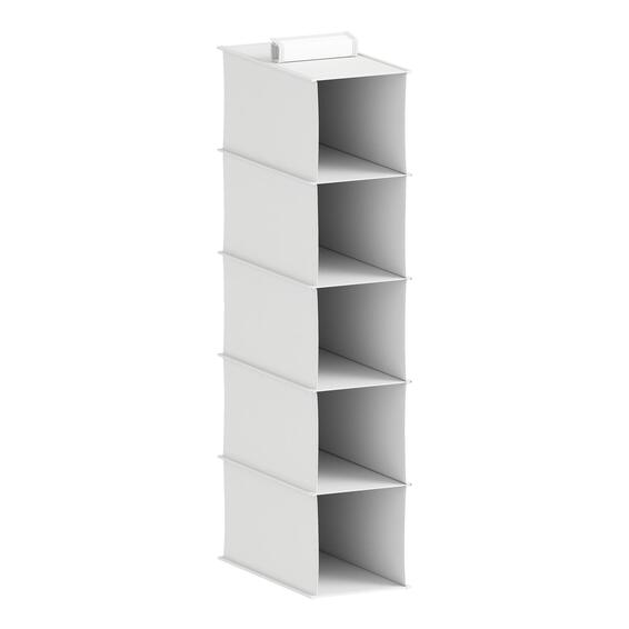 Storage Textile Shelf Spaceo White 36X19X90Cm