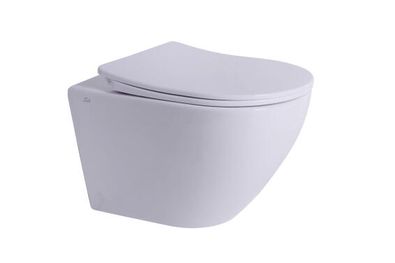 Toilet Wall Hung Set Solo Bali With Rimless Flash And Soft Close Toilet Seat