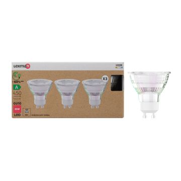 Lexman light bulb glass lens gu10 4000k set of 3