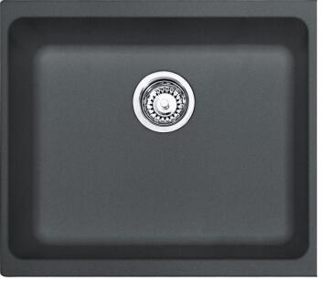 Kitchen sink 1 deep bowl stone composite undermount FRANKE KBG110-50 black 540 x 440 x 200mm