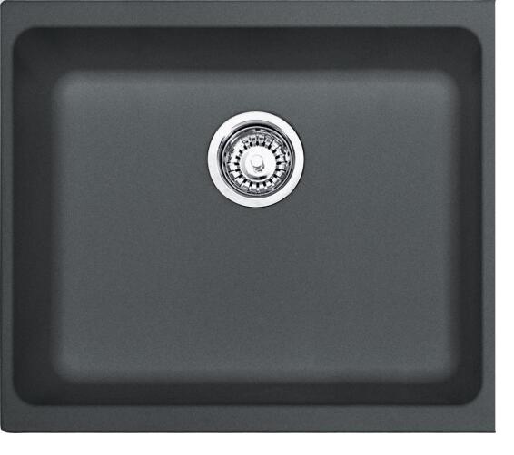 Kitchen sink single deep bowl stone composite undermount FRANKE KBG110-50 black 540 x 440 x 200mm