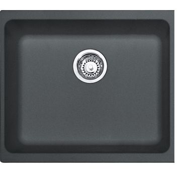 Kitchen sink single deep bowl stone composite undermount FRANKE KBG110-50 black 540 x 440 x 200mm