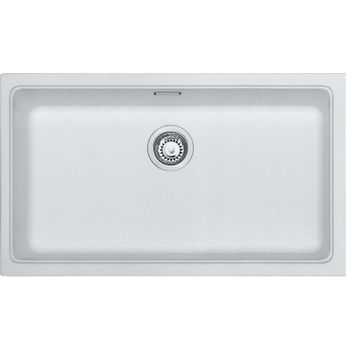 Franke Kitchen Sink Single Bowl Stone Composite Undermount Kbg110 70 White 802 X 460 X 203Mm