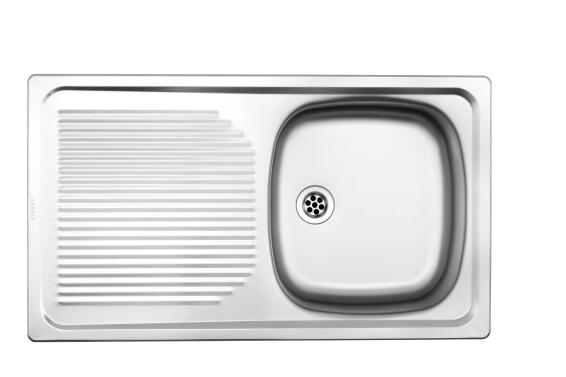 Franke kitchen sink projectline pln 611 single bowl single drainer stainless steel l80cm x w46cm